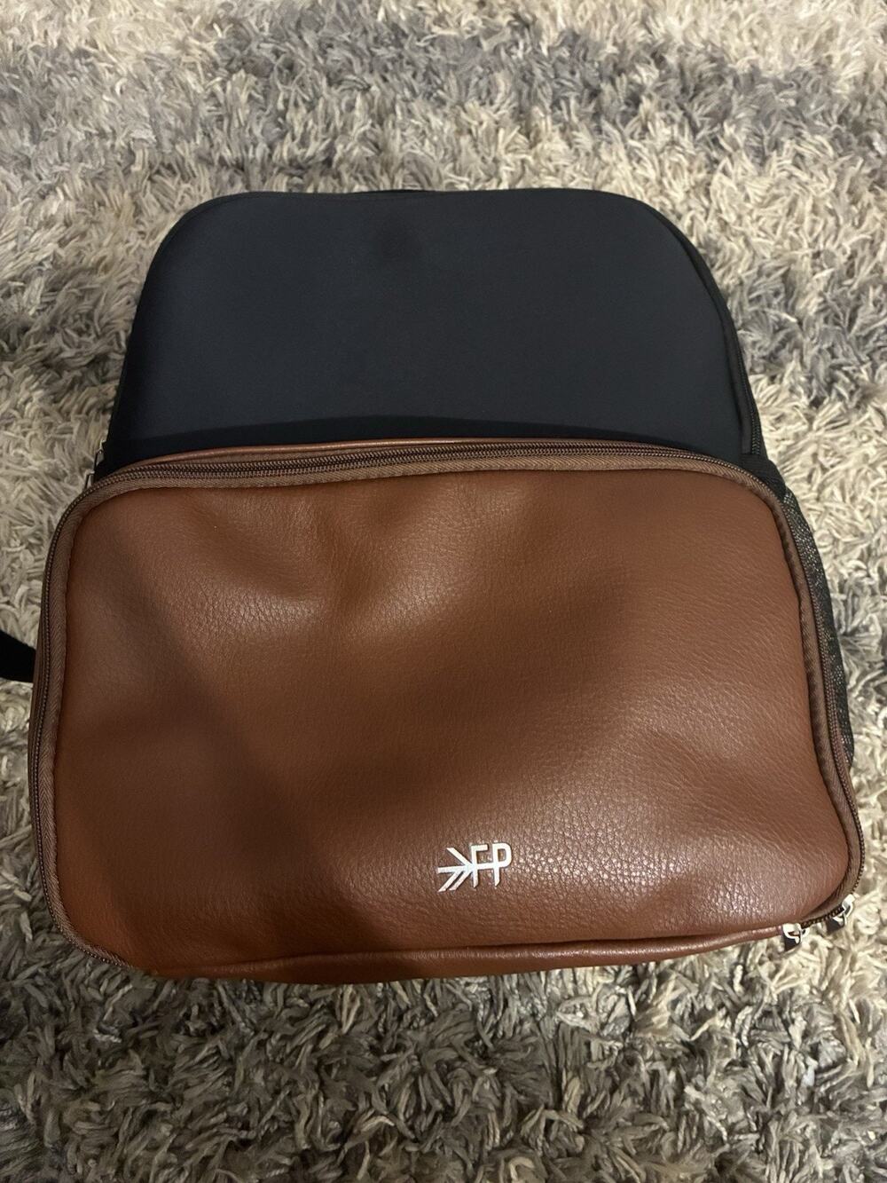 Freshly Picked Breast Pump Diaper Bag Backpack - wipeable v leather neoprene